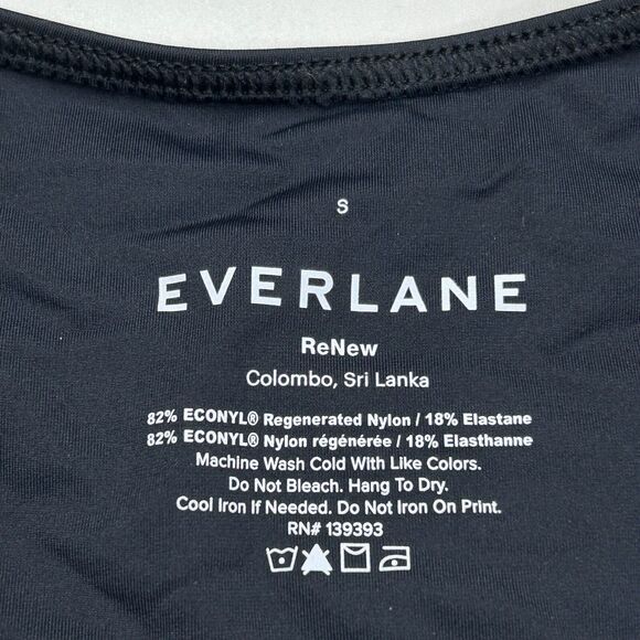 Everlane Thigh-High Bikini Bottom & Scoop-Neck Bikini Top Black Women Small NWT - Picture 8 of 15